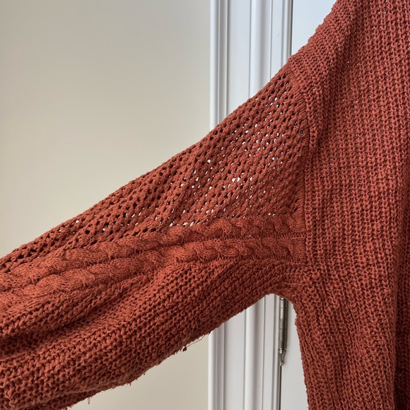 Perfect oversized knit sweater, trendy rust colour - Picture 2 of 4